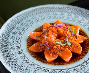 King Salmon Sashimi with Chili Oil