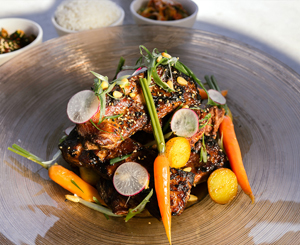 Sous vide galbe beef ribs